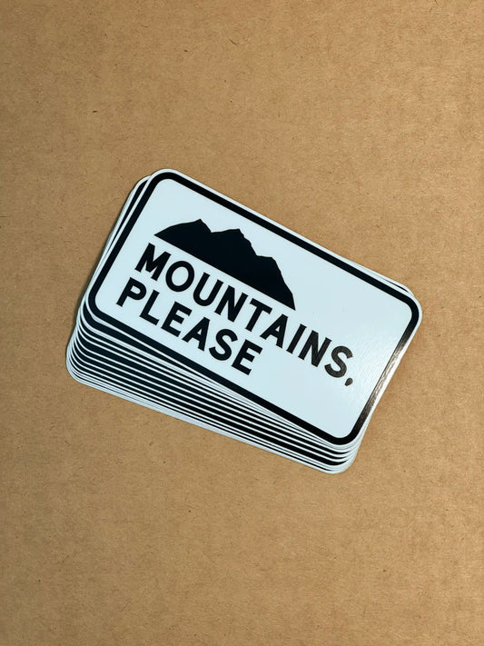 Mountains, Please Sticker