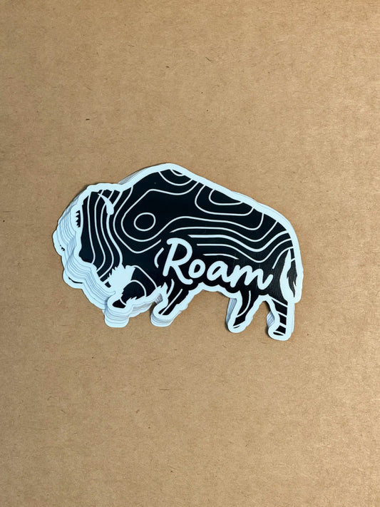 Roam Bison Topo Map Sticker © Cordillera Outdoors. All Rights Reserved.