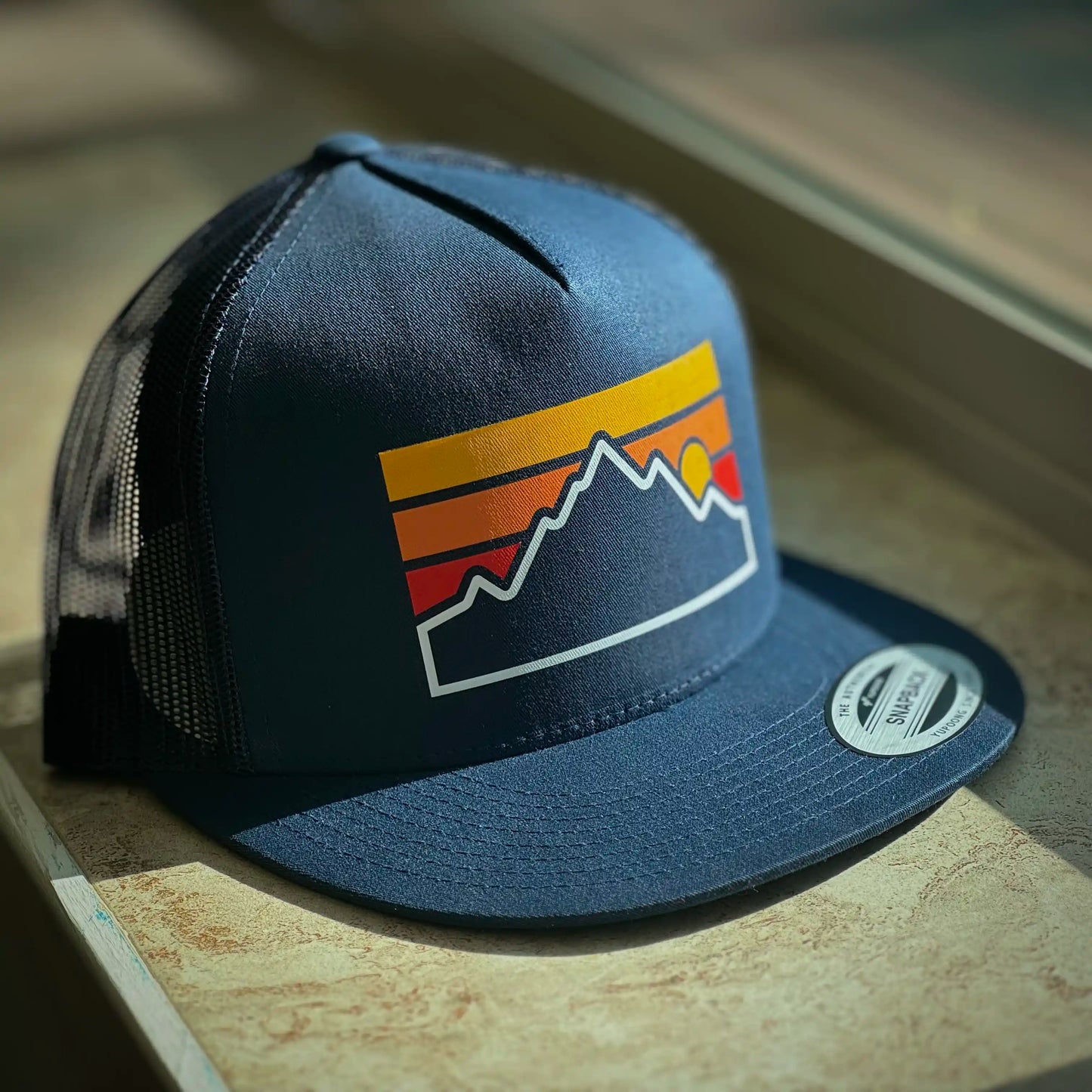 Serene Mountains - Flat Bill Trucker Cap