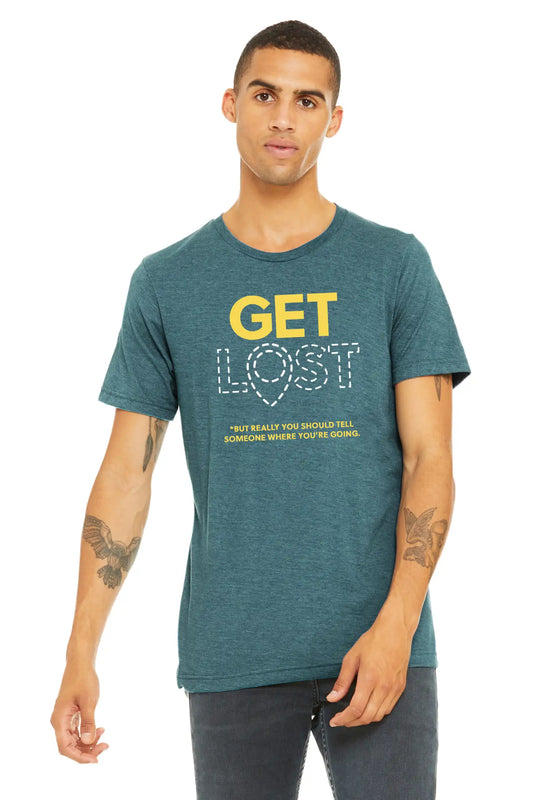 Get Lost adventure premium shirt outdoor hiking 