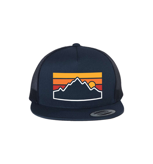 serene mountain premium trucker cap outdoor recreation fashion