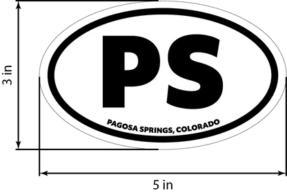 Pagosa Springs Euro Oval Sticker