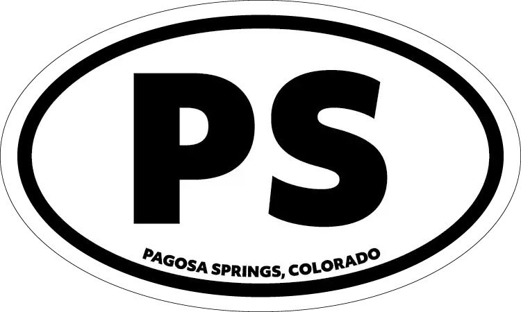 Pagosa Springs Euro Oval Sticker