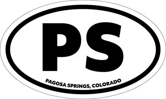 Pagosa Springs Euro Oval Sticker