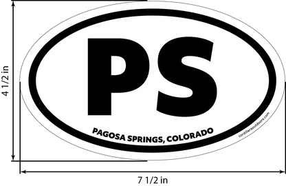 Pagosa Springs Euro Oval Sticker