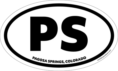 Pagosa Springs Euro Oval Sticker