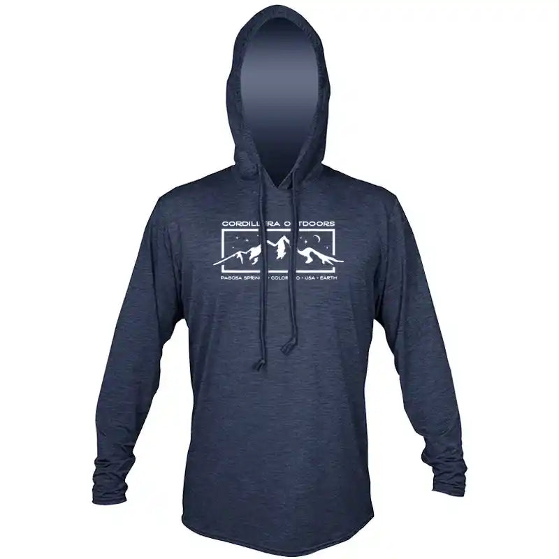 Cosmic Pagosa - Men's Tech Hoodie UPF 30+