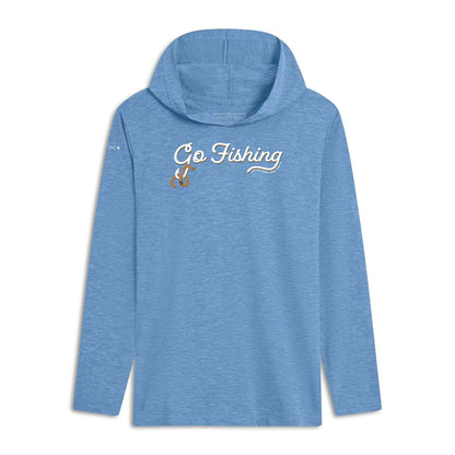 Go Fishing - Youth Long Sleeve Tech Hoodie UPF 30+