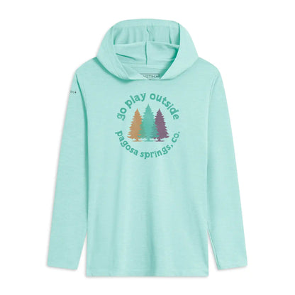 Go Play Outside - Youth Long Sleeve Tech Hoodie UPF 30+