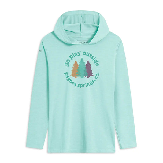 Go Play Outside - Youth Long Sleeve Tech Hoodie UPF 30+