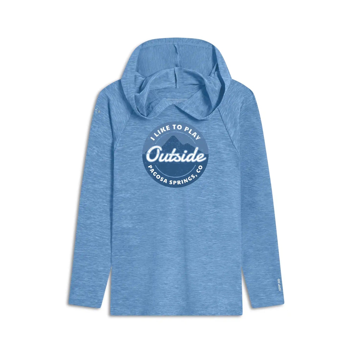 I Like To Play Outside - Kid's Long Sleeve Tech Hoodie UPF 30+