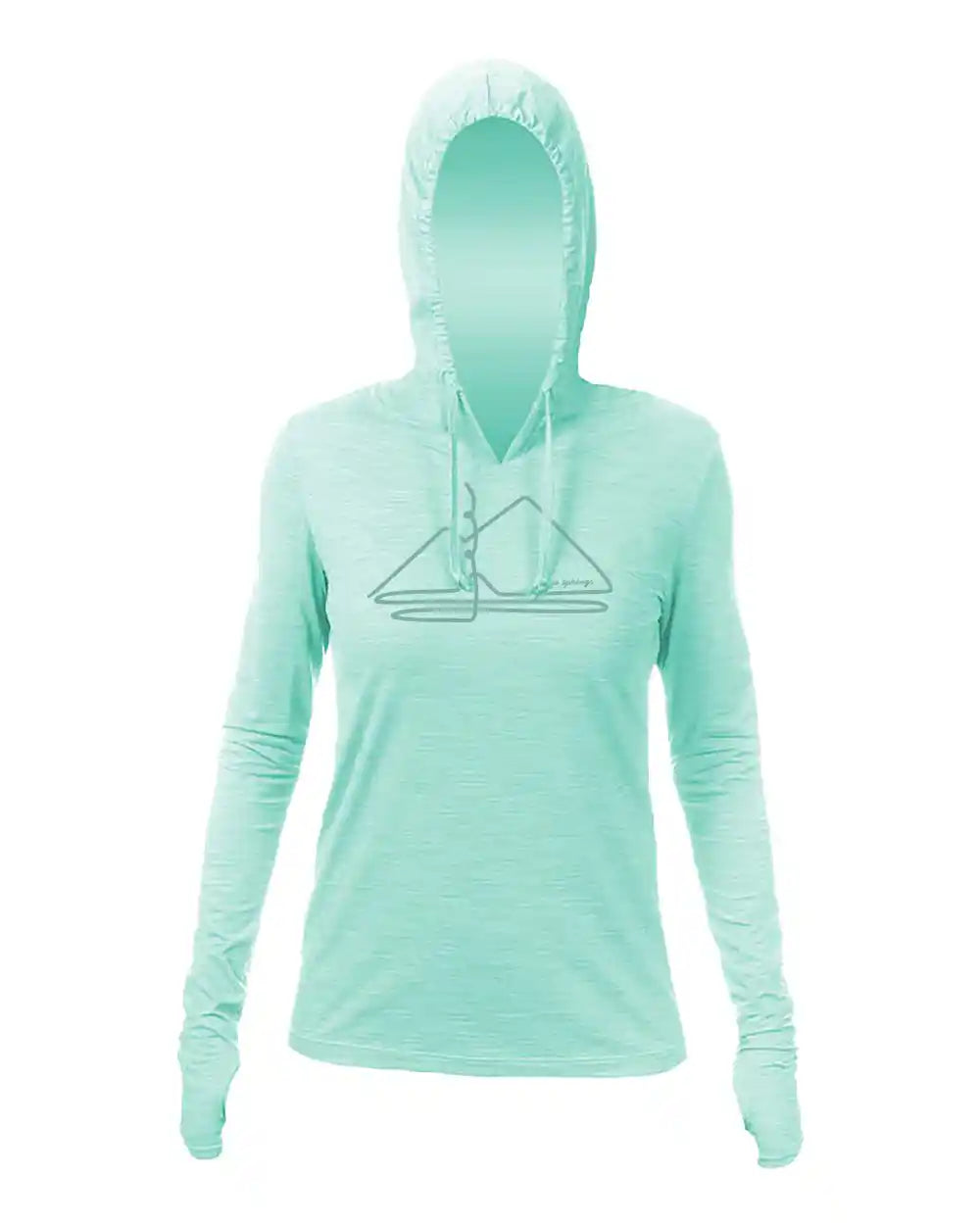 Monoline Springs - Women's Long Sleeve Tech Hoodie UPF 30+
