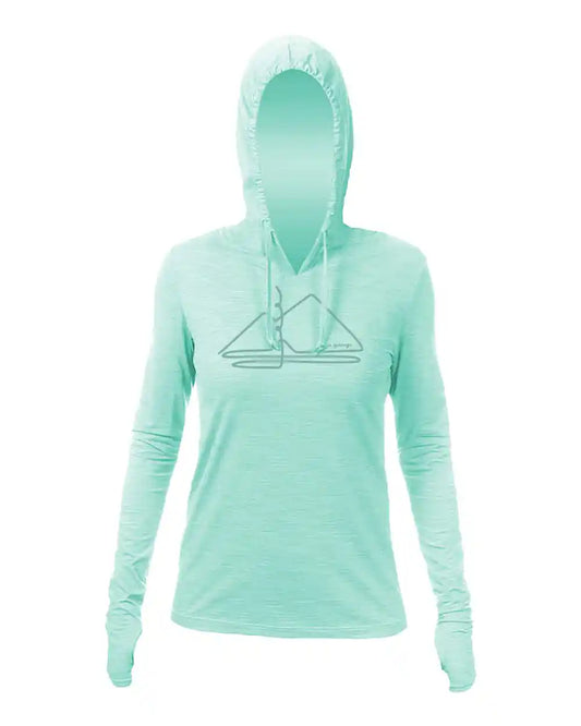 Monoline Springs - Women's Long Sleeve Tech Hoodie UPF 30+