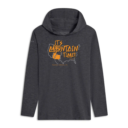 It's Mountain Time! (zone) - Youth Long Sleeve Tech Hoodie UPF 30+