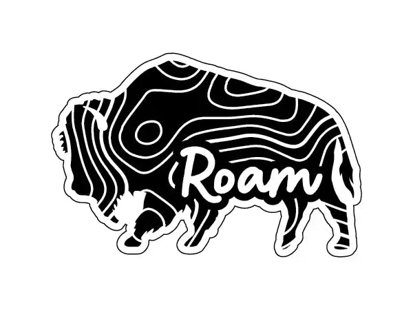Roam Bison Topo Map Sticker © Cordillera Outdoors. All Rights Reserved.