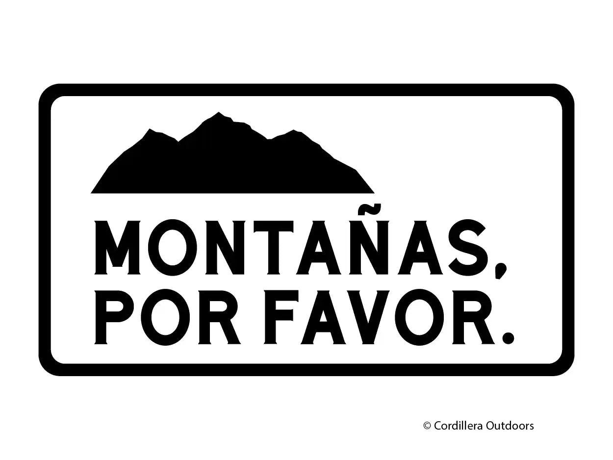 Montañas, Por Favor Sticker