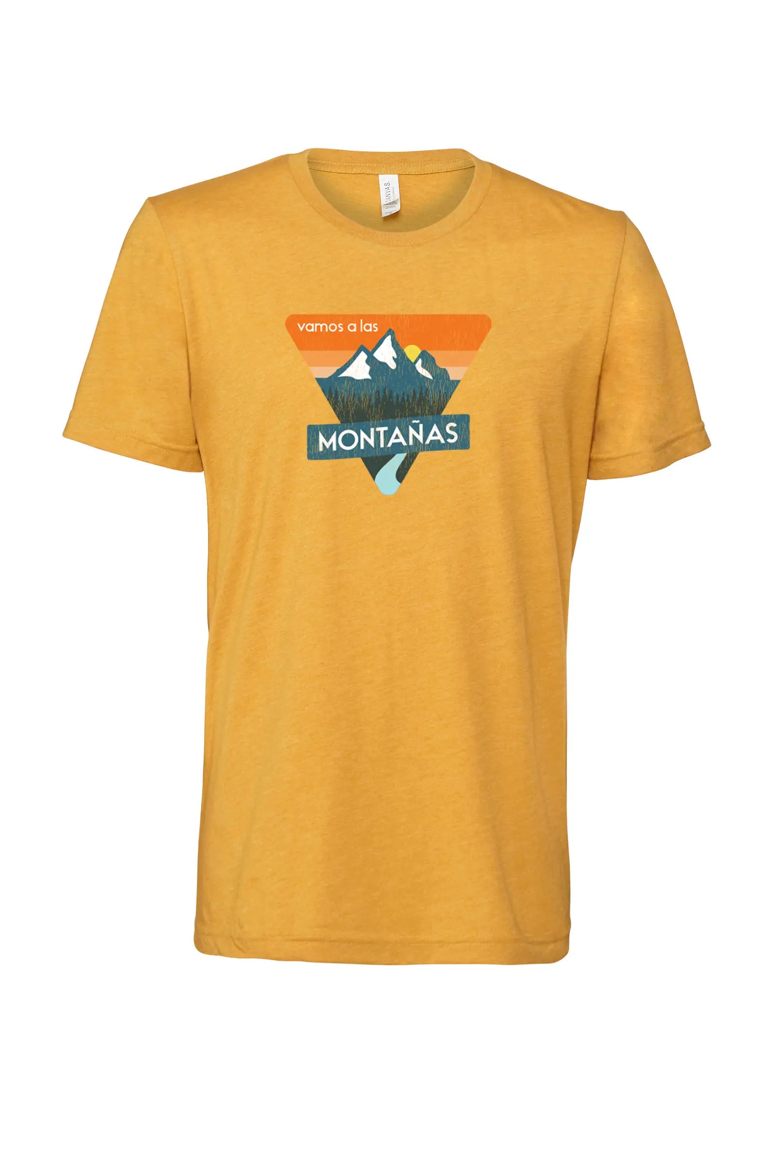 vamos a las montanas premium tee in spanish mountain theme apparel for adventure activities