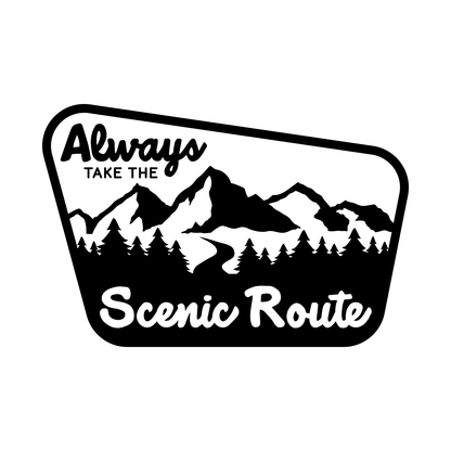 Always Take the Scenic Route t-shirt design ©Cordillera Outdoors